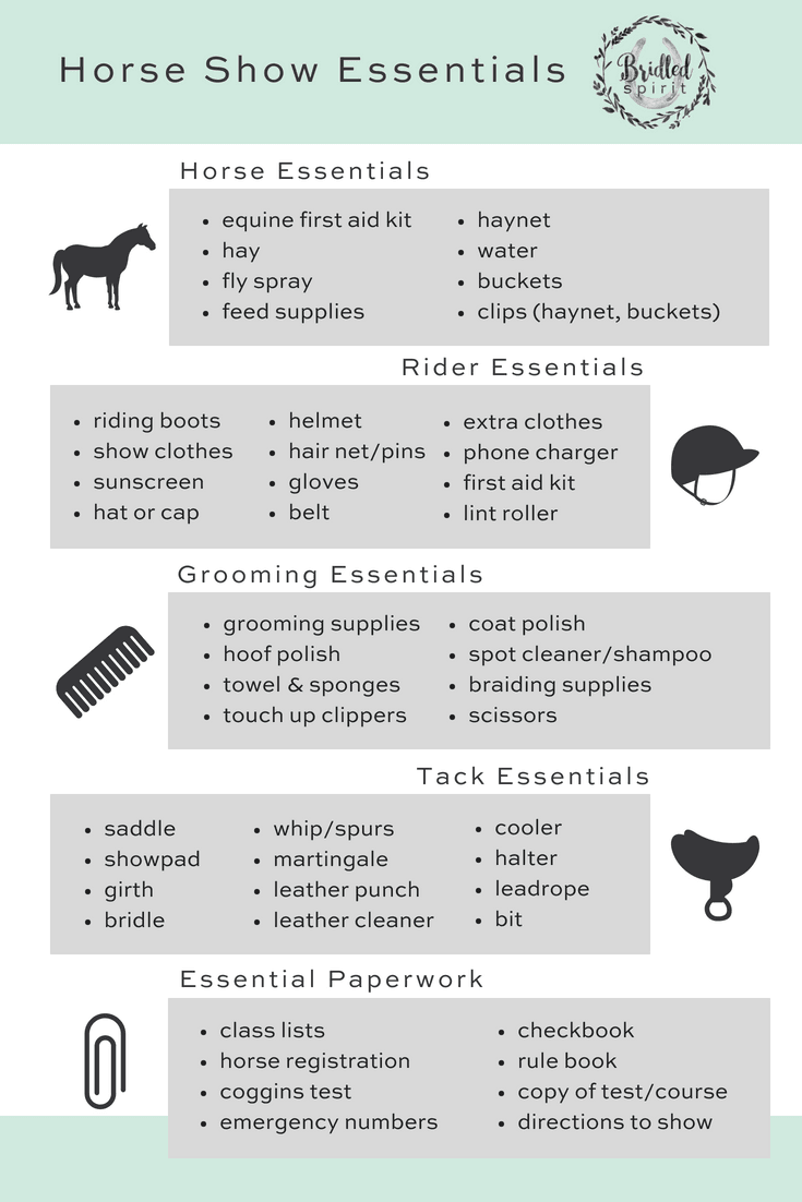 Basic Horse Care List