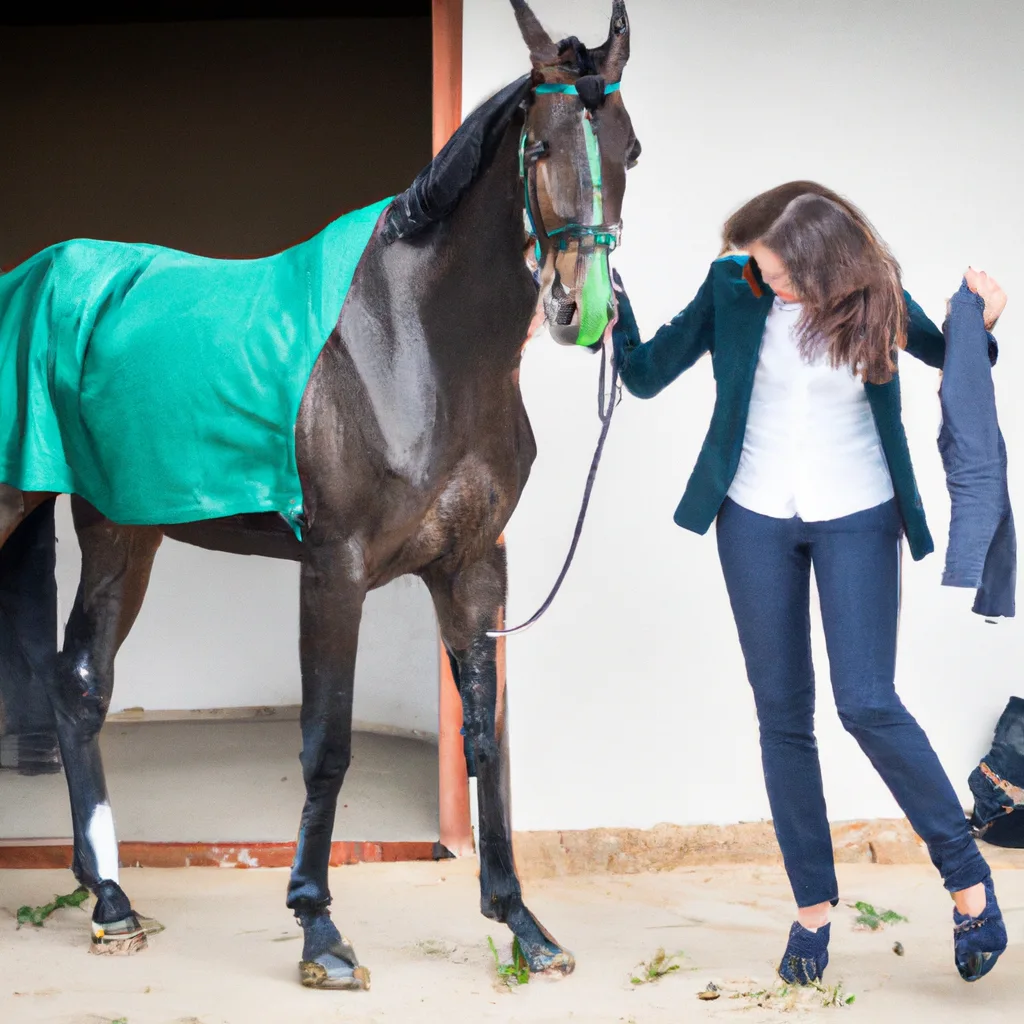 woman standing next to a horse